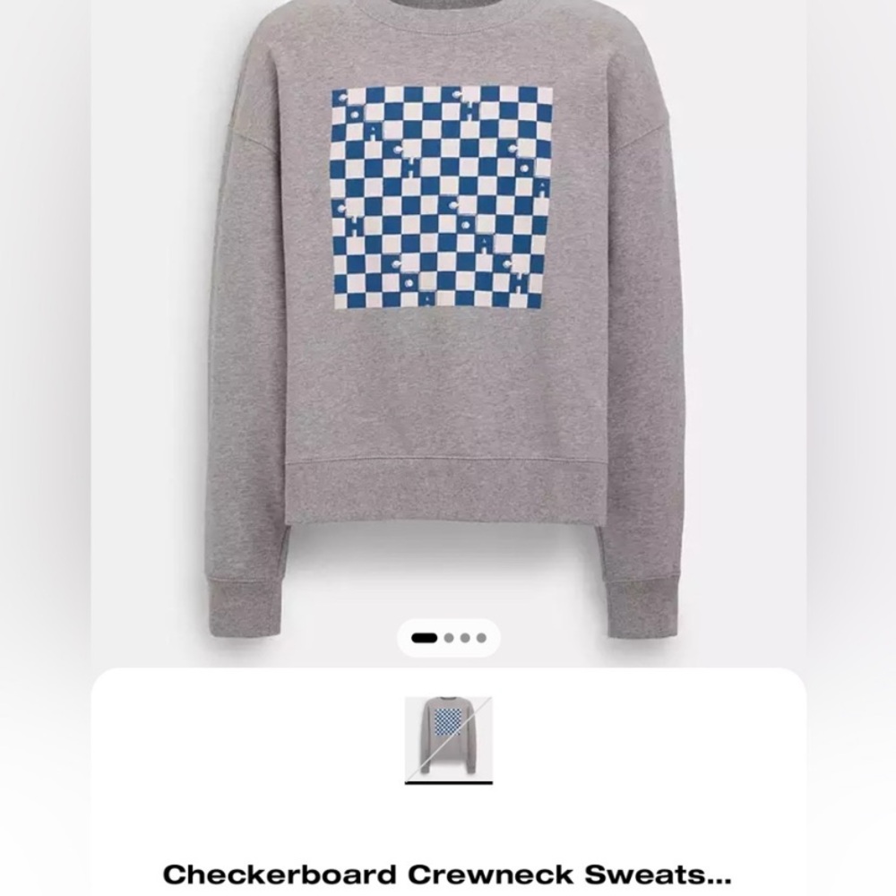 Coach crew neck sweatshirt